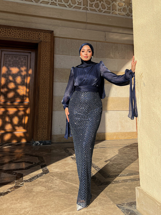 Sapphire Serenade Dress