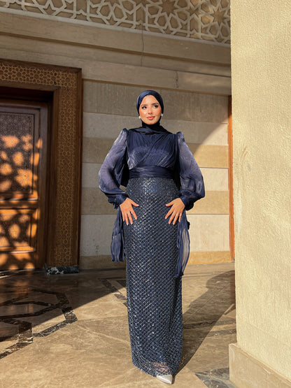 Sapphire Serenade Dress