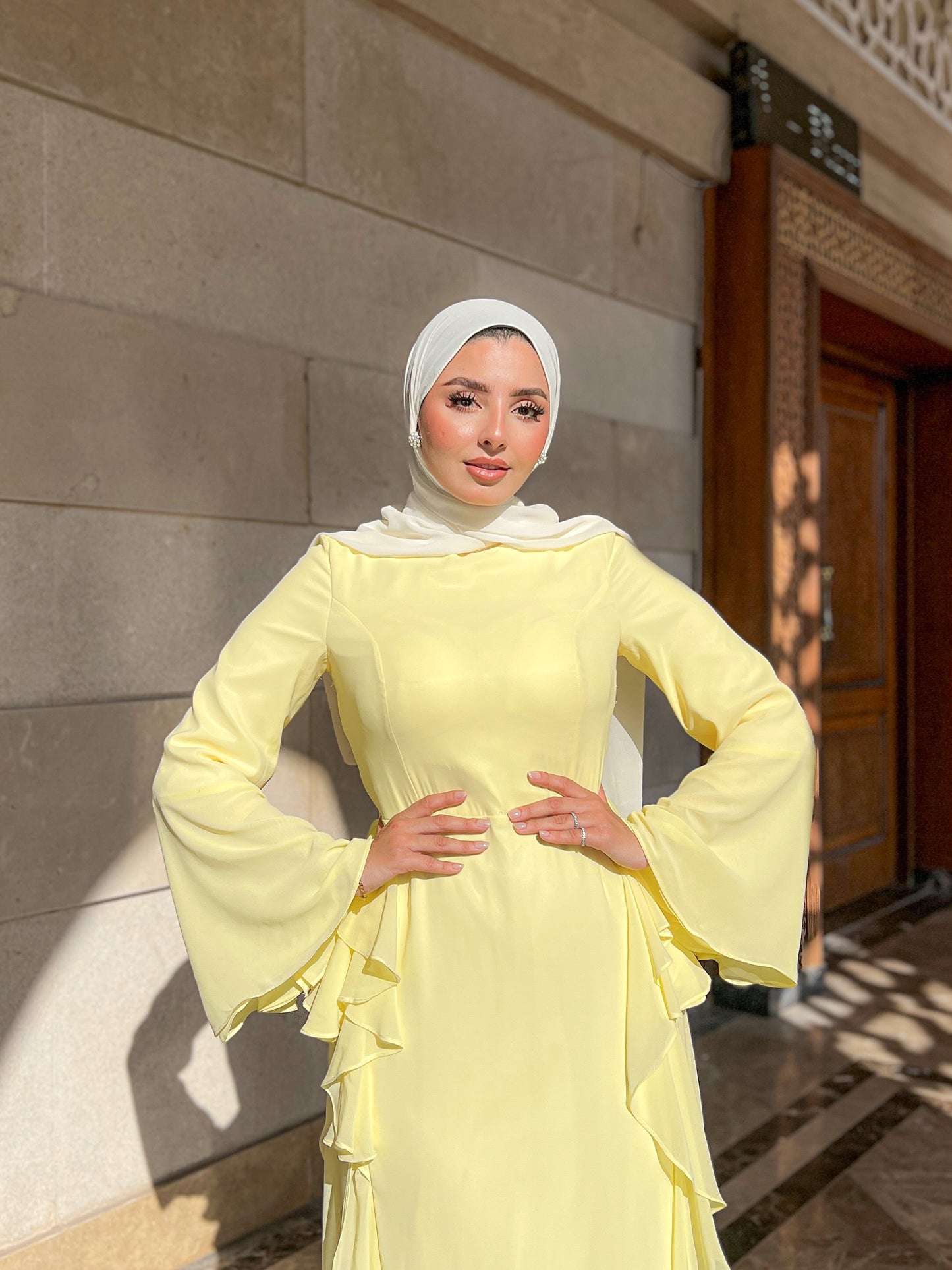 Sunburst Ruffle Dress