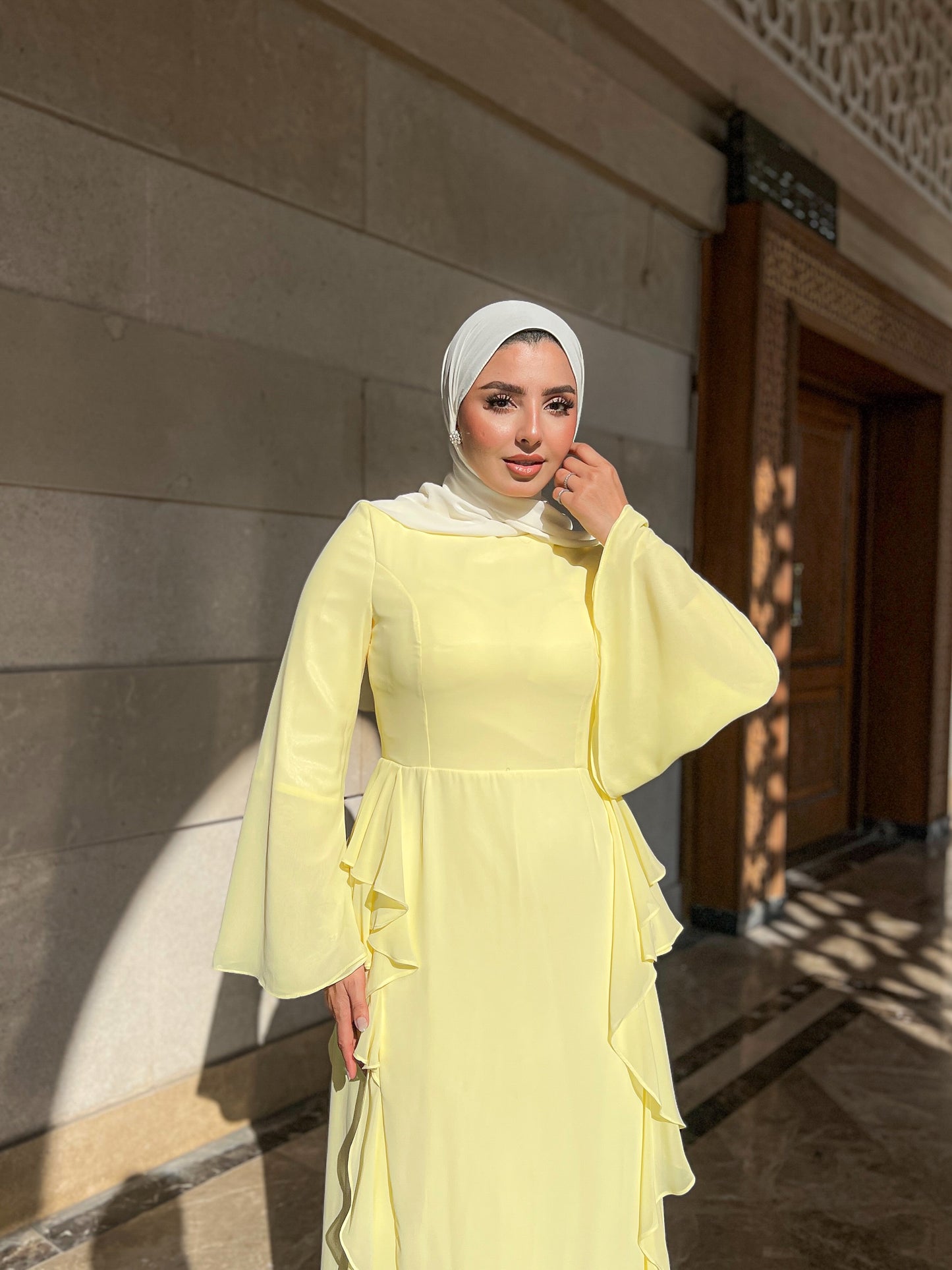 Sunburst Ruffle Dress