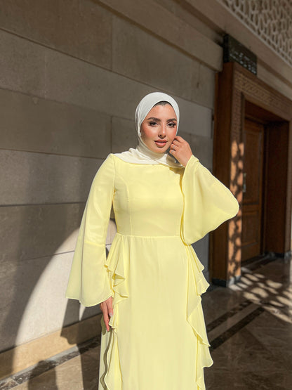 Sunburst Ruffle Dress