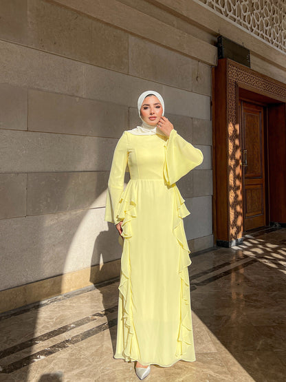 Sunburst Ruffle Dress