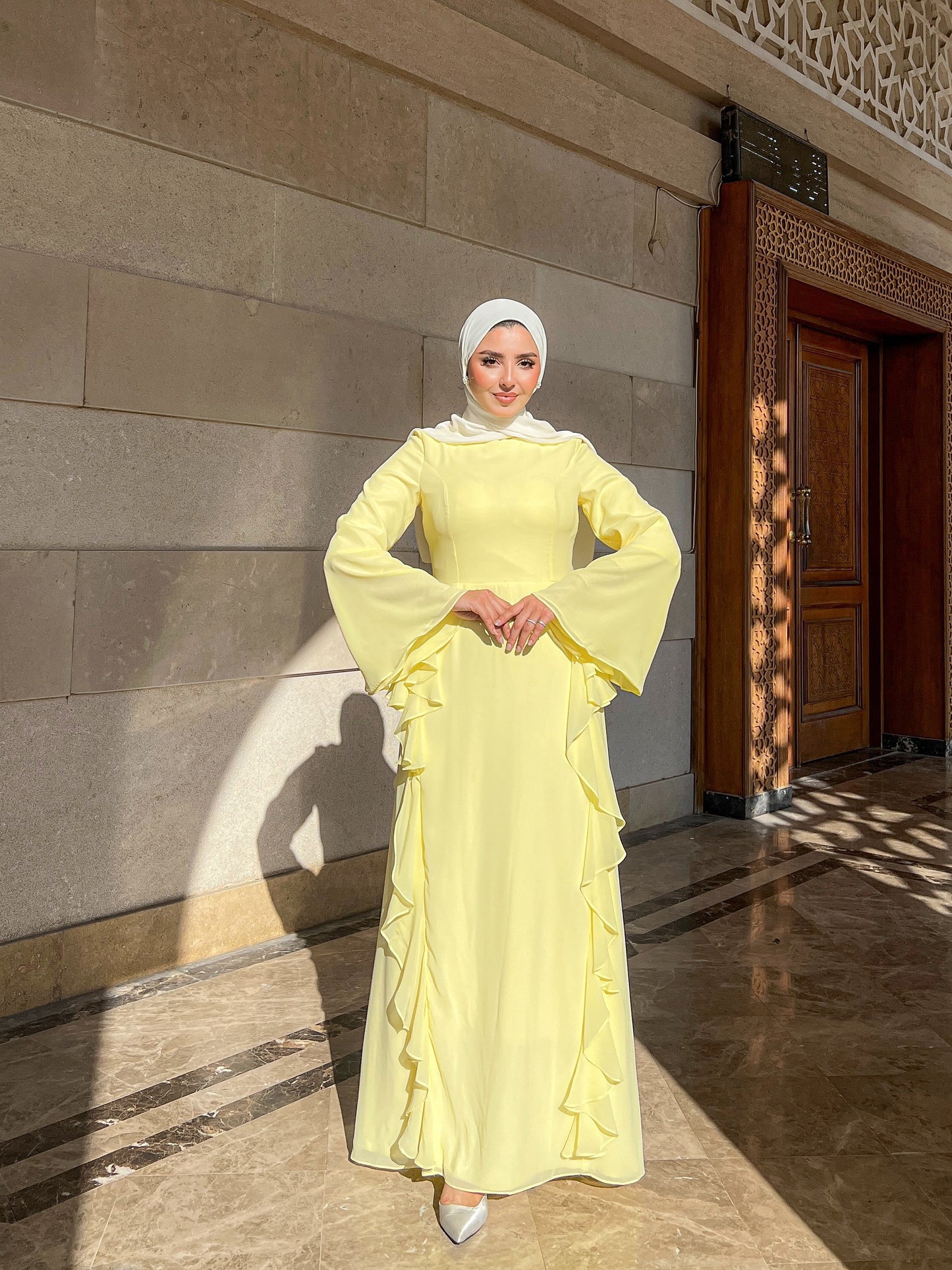 Sunburst Ruffle Dress