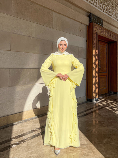 Sunburst Ruffle Dress