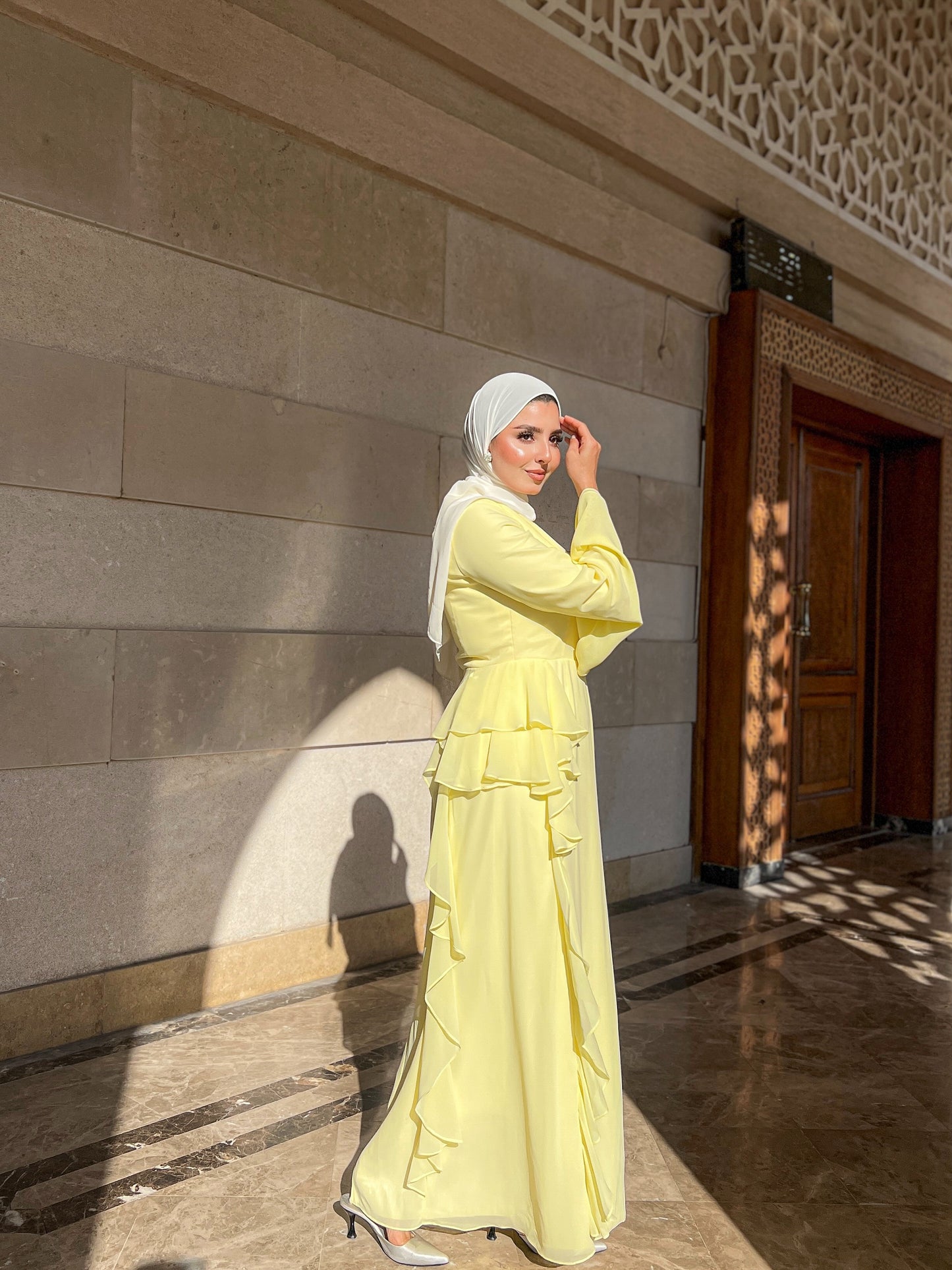 Sunburst Ruffle Dress