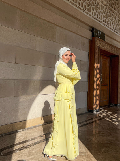 Sunburst Ruffle Dress