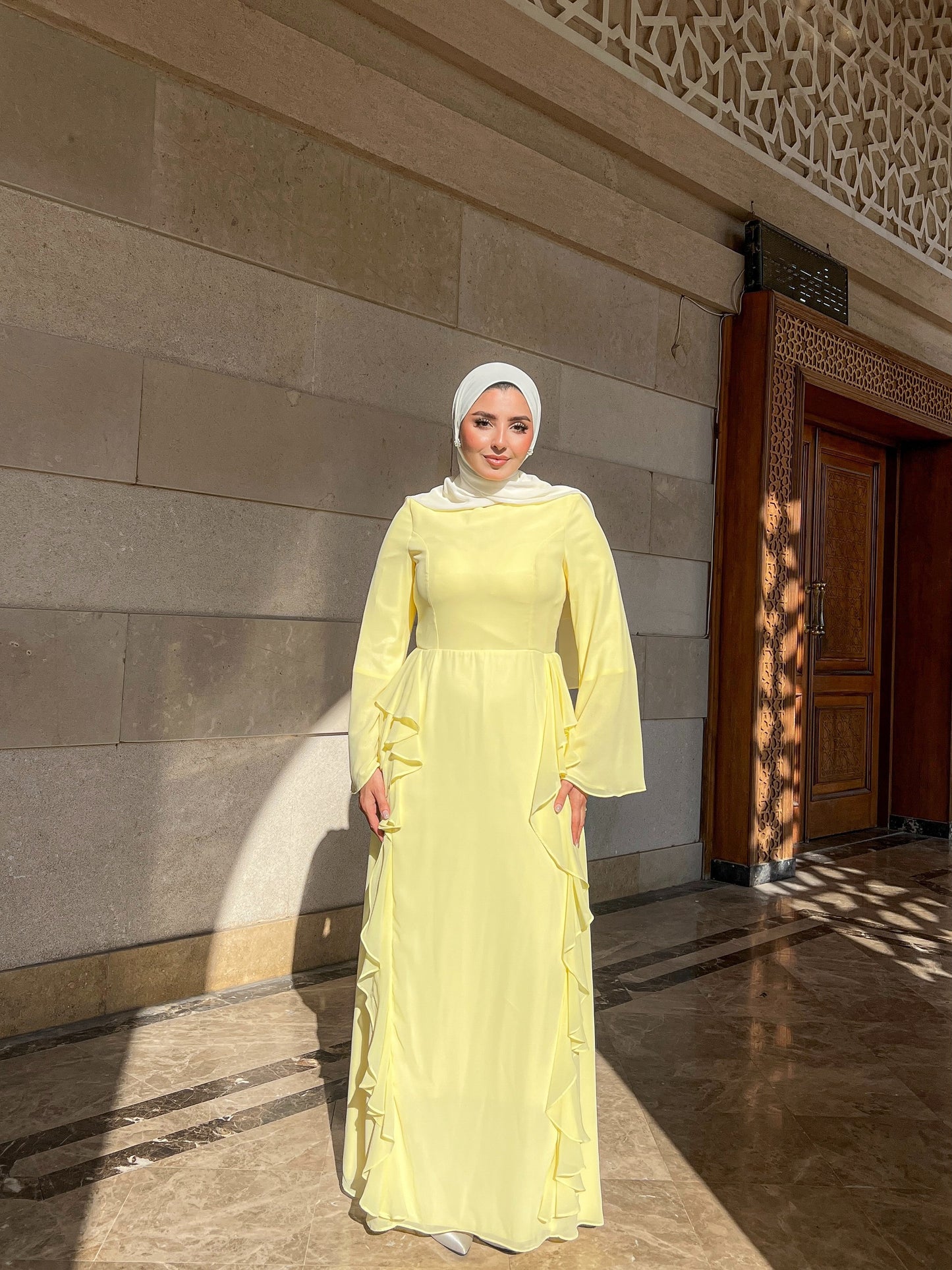 Sunburst Ruffle Dress