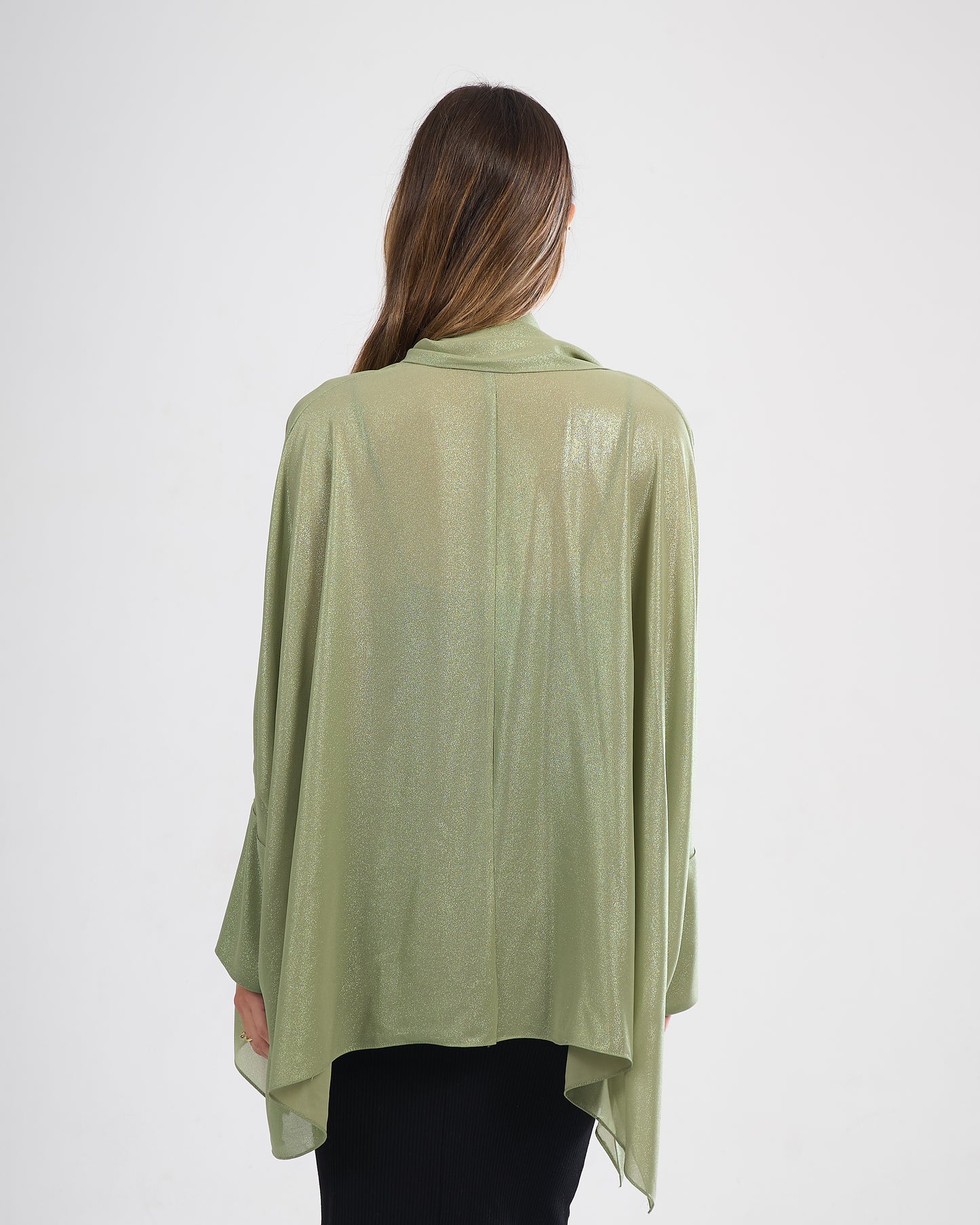 Lamé Wrap Blouse