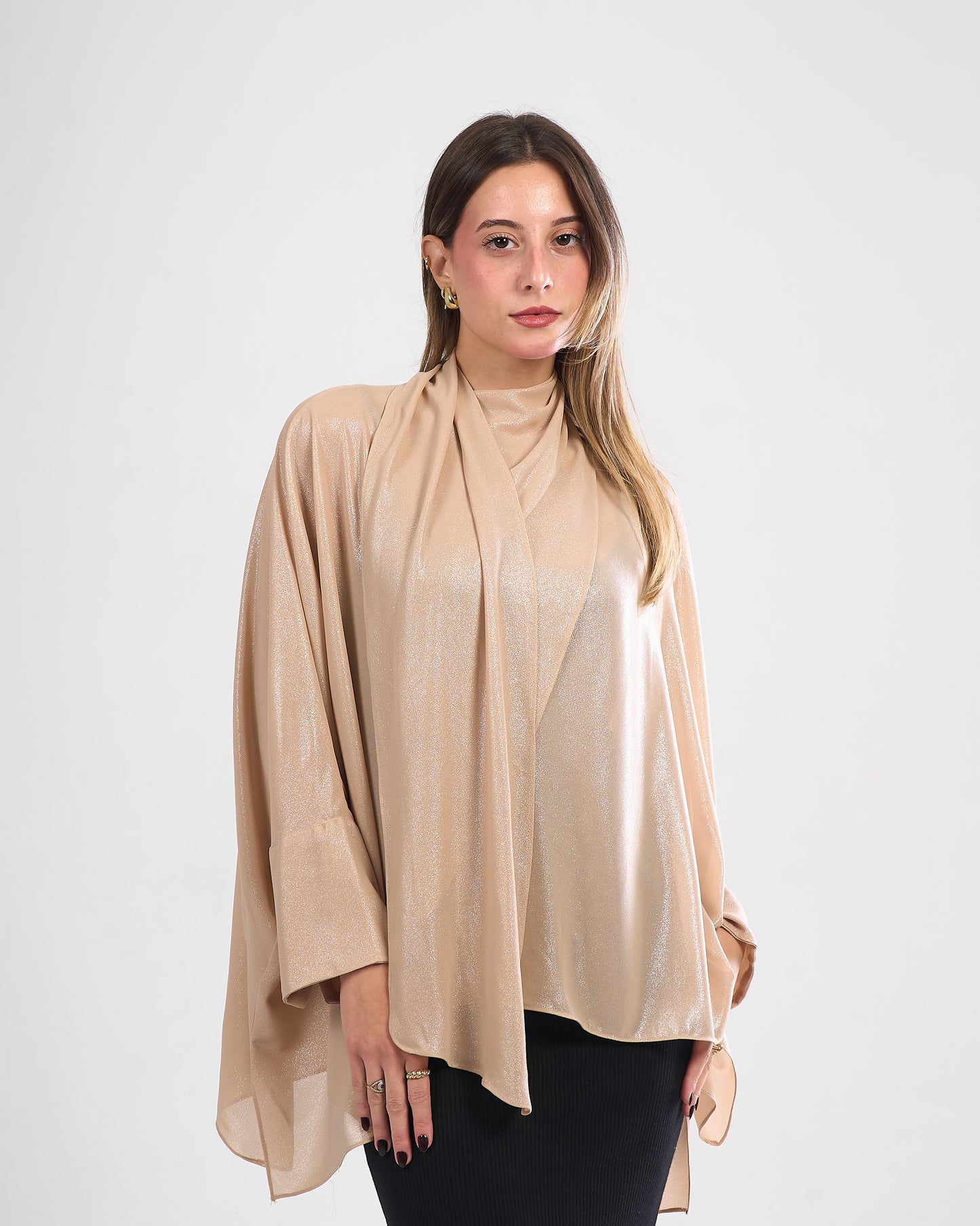 Lamé Wrap Blouse