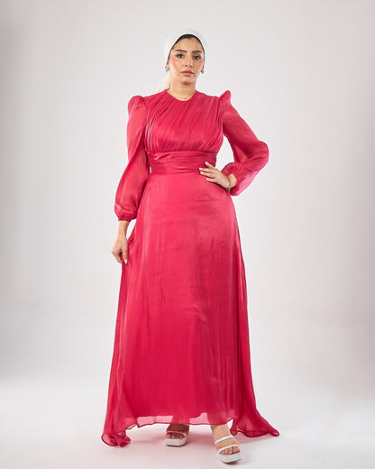 flowy modest dresses Mac Duggal Illusion Crew Neck Long Sleeve Gown, Womens, 10, Vanilla The quality of unique sustainable fashion clothing is an excellent piece that others will admire The Tatum Modest Floral Dress